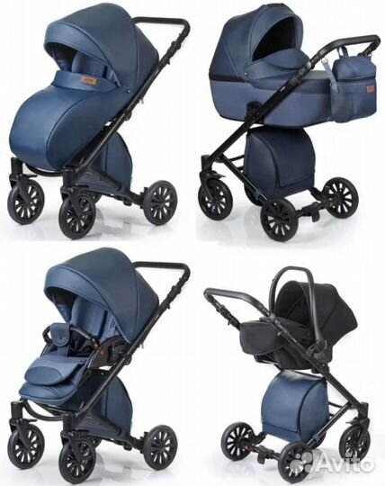 Коляска Anex cross 3 в 1 сапфировая