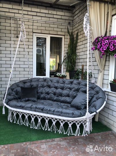 Подвесное кресло гамак макраме