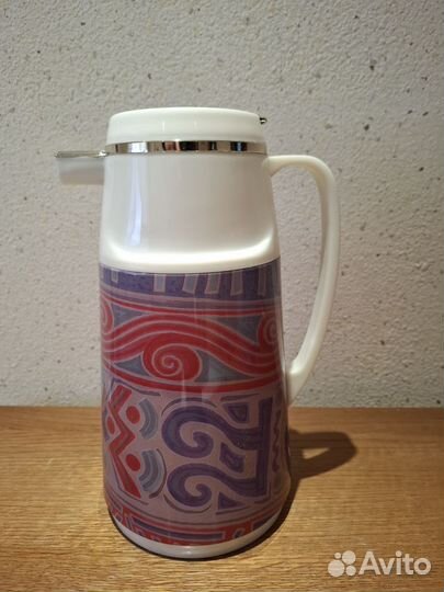 Термос 1 литр со стеклянной колбой