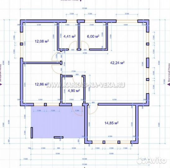 Дом 128,5м² на участке 10сот