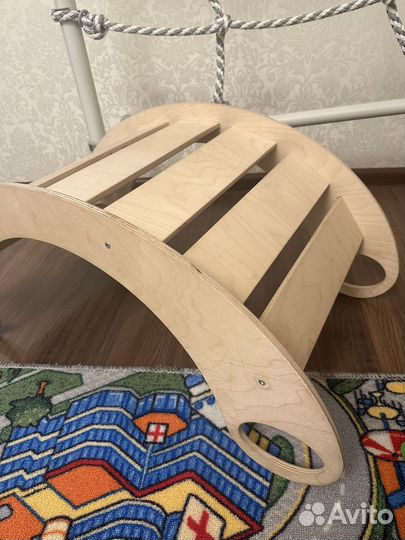 Горка качалка радуга. Качеля-балансир