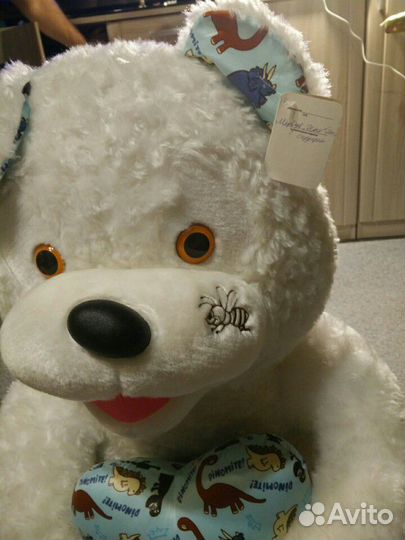 Плюшевый медведь новый белый высотой 70 см