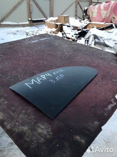 Стекло заднее левое Nissan March K12 2002-2005