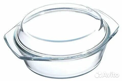 Кастрюля стеклянная форма для запекания 2,5л Оптом