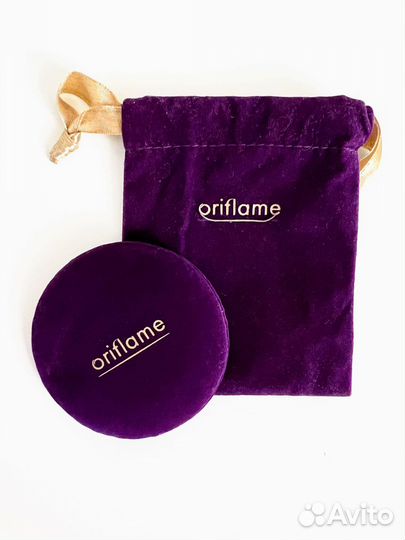 Зеркало карманное в бархатном мешочке