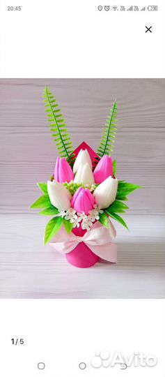 Букет из мыльных цветов