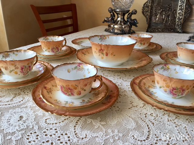 Антикварный английский чайный сервиз