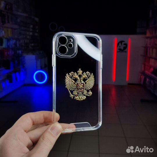 Металлический герб наклейка на чехол