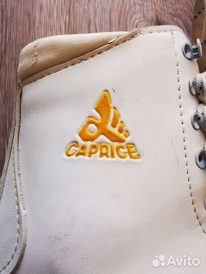 Коньки фигурные женские 39р белые кожзам