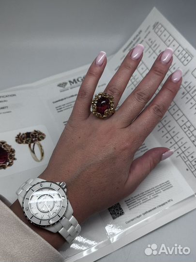 Золотое кольцо с турмалином