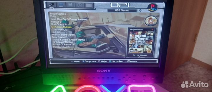 PS2 Slim 64 Гб Прошитая 29+1360 игр