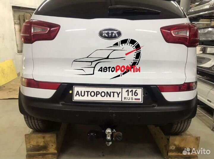 Фаркоп KIA Sportage 3 Быстросъемный квадрат