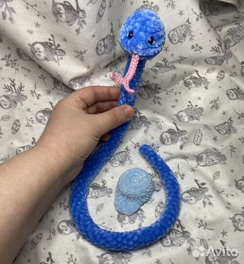 Вязанные игрушки змея змейка