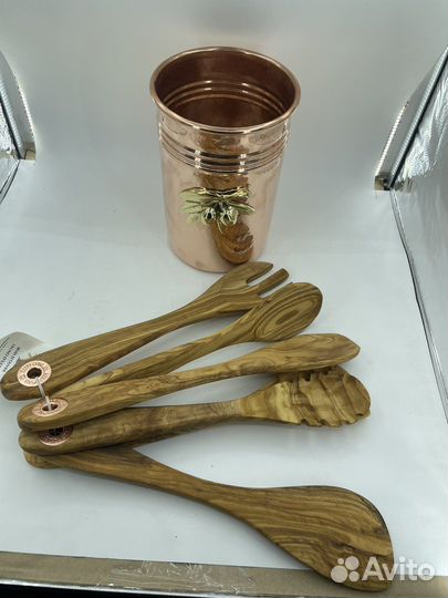 Ruffoni медное ведерко с лопатками для готовки