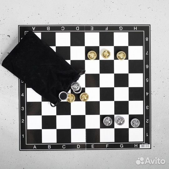 Нарды в мешочке с полем 'вдв', 13 х 20 см