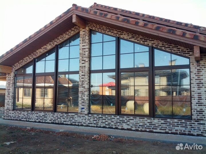 Фасадное остекление коттеджей