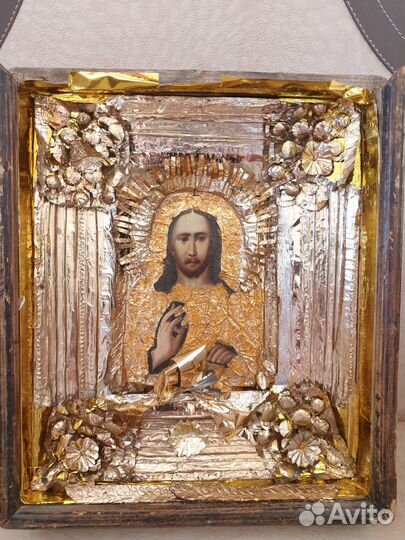 Икона Господь Вседержитель под реставрацию