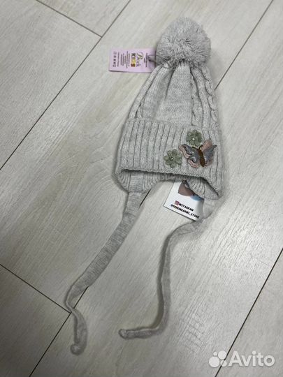 Детская серая шапка