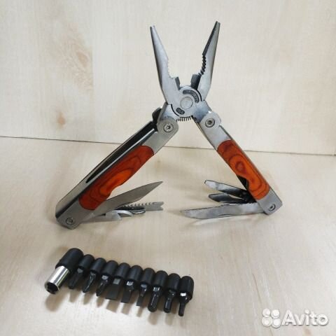 Мультитул Stainless 2CR со сменными битами 10шт