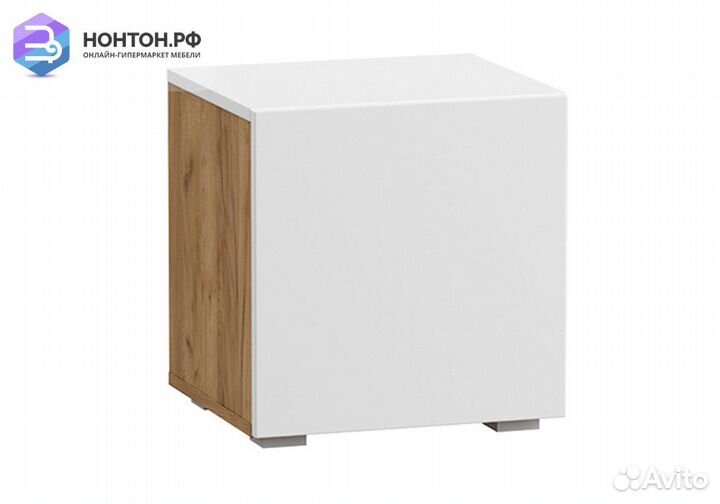 Тумба Альба дуб крафт золотой / белый премиум