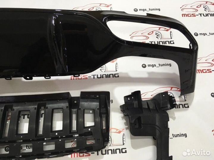 Диффузор E63s AMG черный Mercedes w213