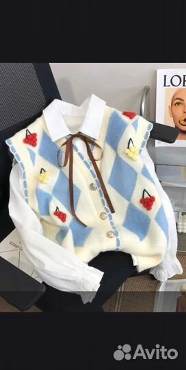 Жилет вязаный женский в корейском стиле