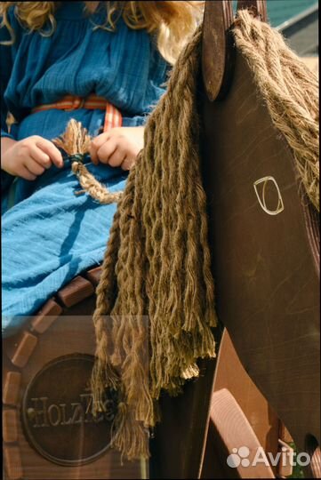 Декор для детской площадки. Деревянная Лошадк