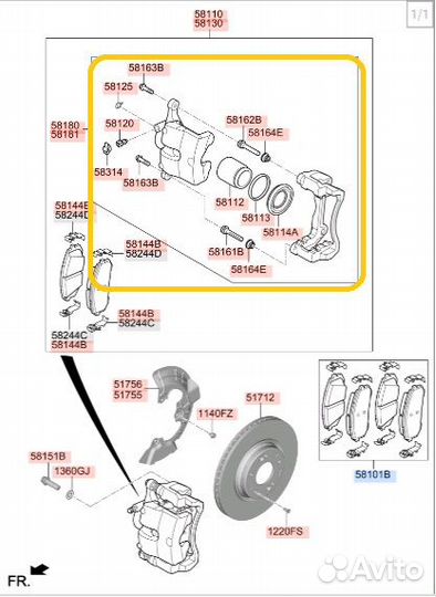 Б/У суппорт тормозной В хорошем состоянии