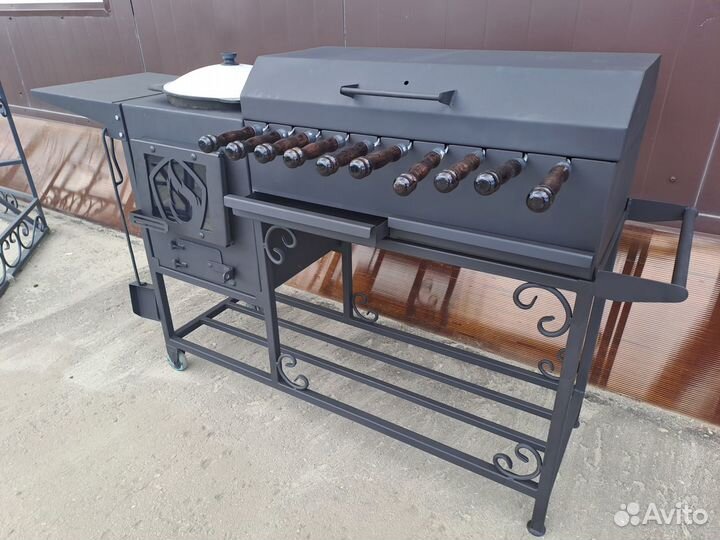 Мангал барбекю с печью 