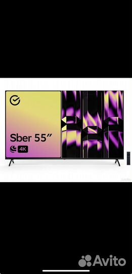 Умный телевизор Sber SDX-55U4123B,55''(139см) 4К