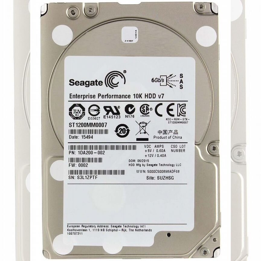 [ST1200MM0007] Жесткий Диск Seagate 1200gb Sas 2,5" St1200mm0007