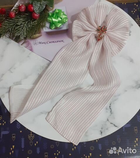 Бант на волосы взрослым и детям праздничный