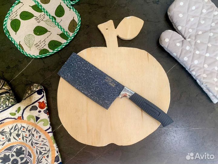 Набор ножей для кухни подарочный новый серый