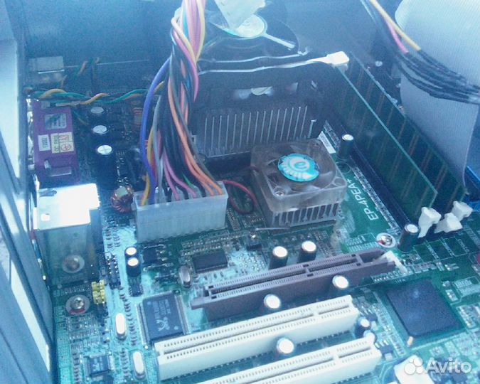 Мат.плата Celeron 2.4Ггц / 512Мб озу (обмен)