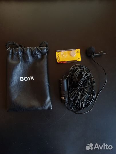 Петличный микрофон boya BY-M1 + 2 батарейки