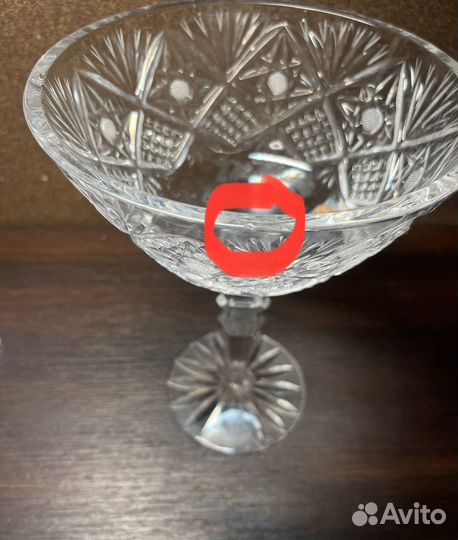 Хрустальная конфетница на ножке СССР