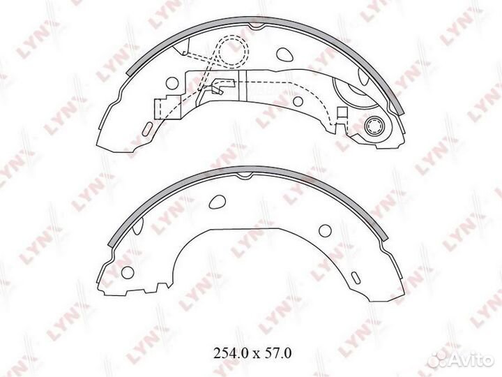 Lynxauto BS-2800 Колодки тормозные барабанные зад