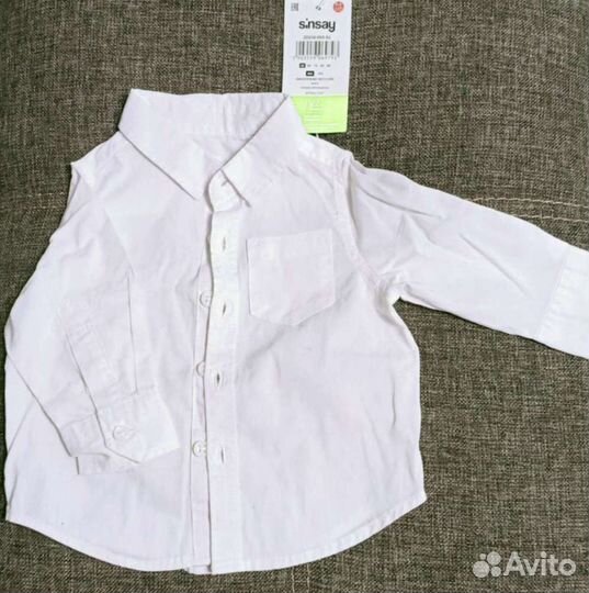 Рубашка белая На мальчика 62