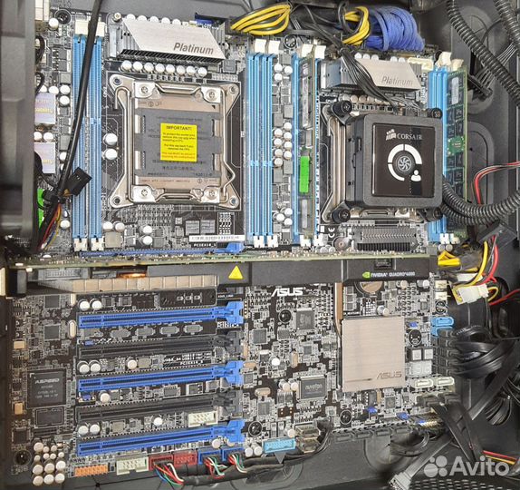 Asus Z9PE-D8 WS + 2 CPU E5-2640 2.50GHz DDR3 32Gb