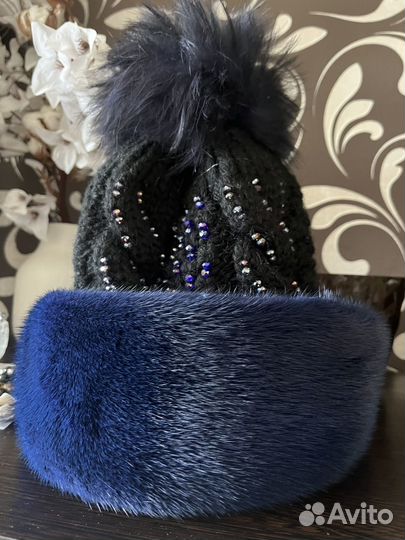 Шапка норка ангора