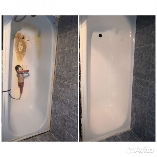 Реставрация ванн жидким акрилом и мрамором