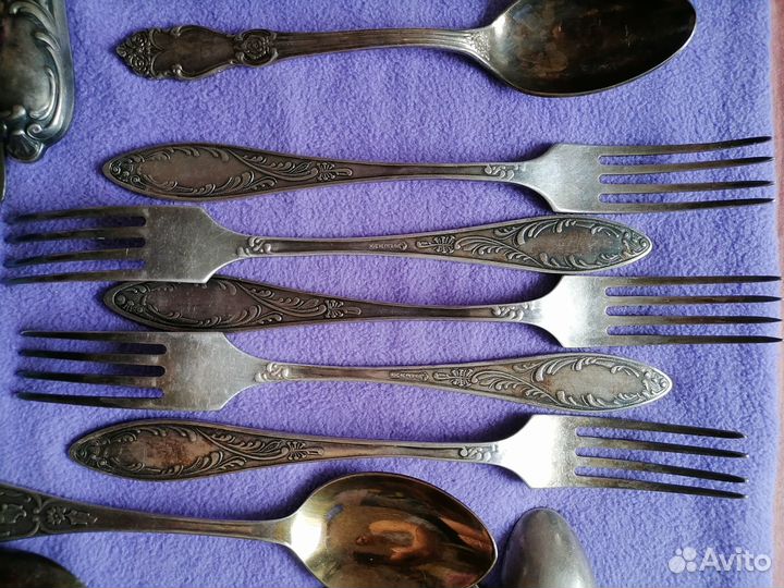 Мельхиор ложки, вилки мнц