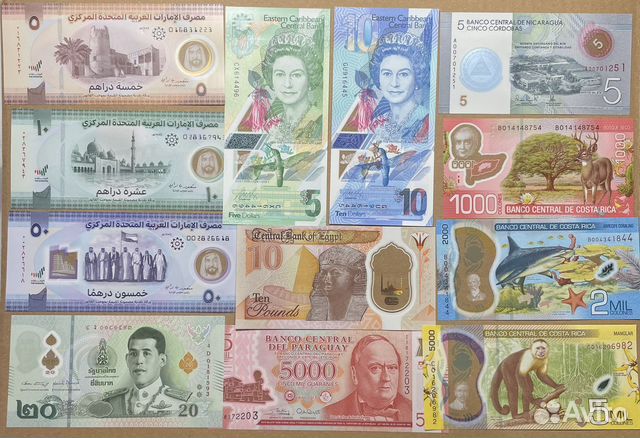 Полимерные банкноты ОАЭ, Таиланд, Коста-Рика и др