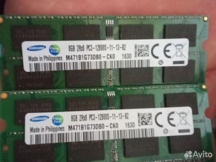 Оперативная память ddr3 8 gb samsung