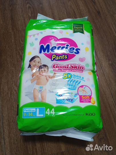 Подгузники трусики Merries L 44шт