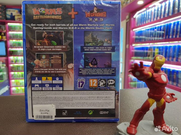 Worms Battlegrounds + Worms W.M.D PS4 (Новый)