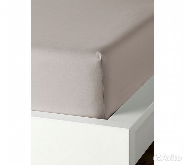 Простынь GoodNight Сатин 160х200х20 Бежевый на рез