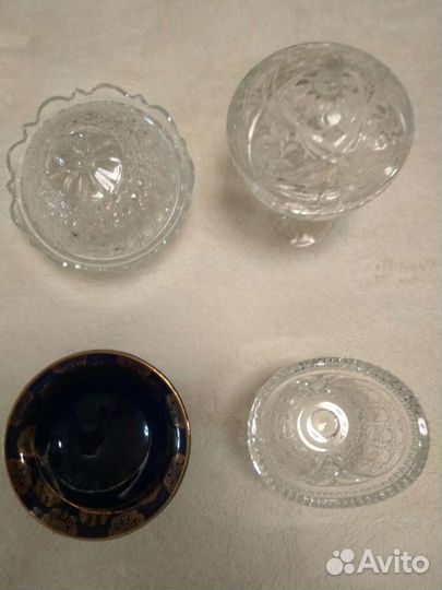 Хрусталь СССР, кобальт, карамельное стекло