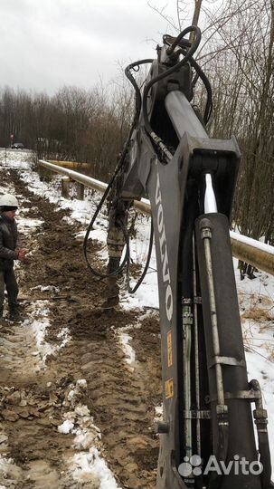 Экскаватор погрузчик,Раскорчевка участков дренаж