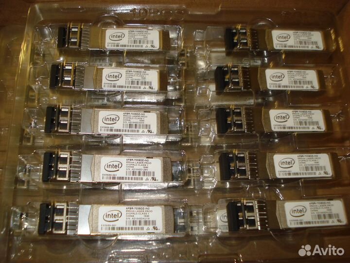 За 10шт SFP+ 10G SR Intel afbr-703SDZ-IN2 10Gb